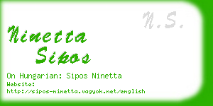 ninetta sipos business card